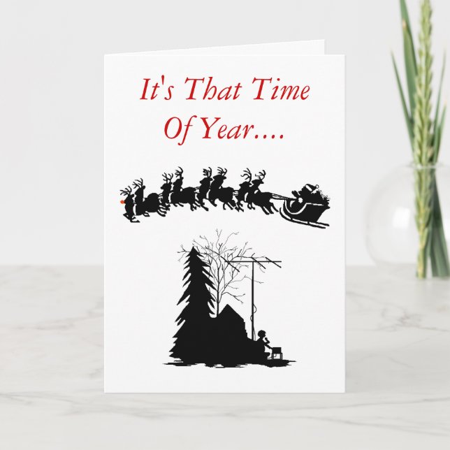 Cartão de Natal de Ham - Silhouette Ver. 1 (Frente)