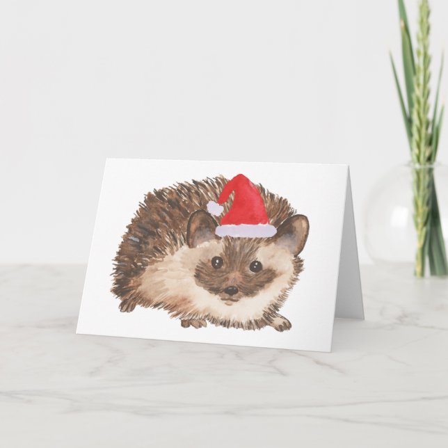 Cartão de Natal de Hedgehog (Frente)