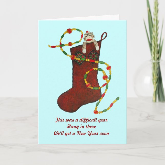 Cartão de Natal de hora difícil (Frente)