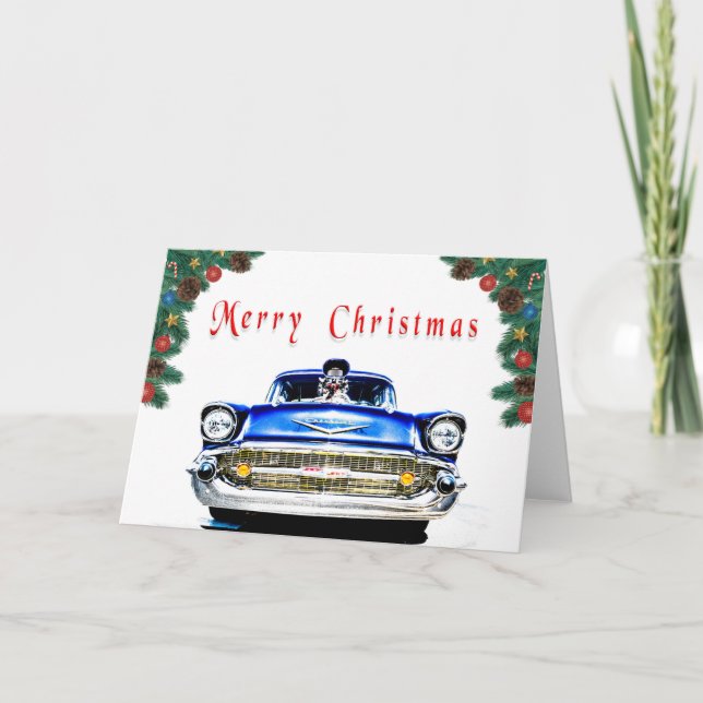 Cartão de Natal de Hot Rod (Frente)