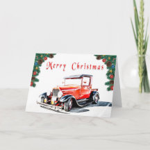 Cartão de Natal de Hot Rod