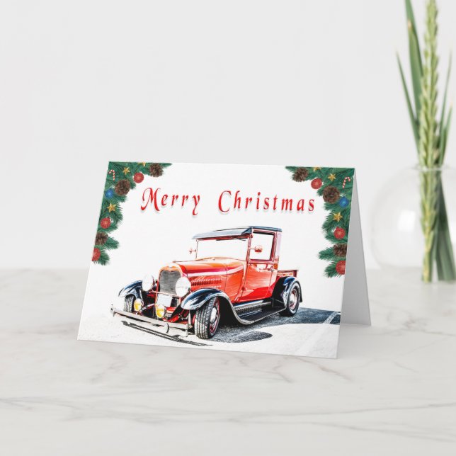 Cartão de Natal de Hot Rod (Frente)