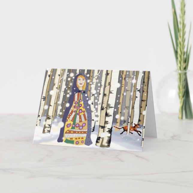 Cartão de Natal de inverno (Frente)