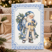Cartão de Natal de Inverno com Lanterna do Papai N