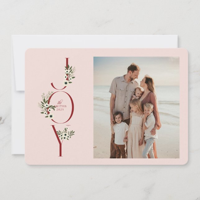 Cartão de Natal de Joia Botânica (Frente)