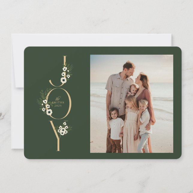 Cartão de Natal de Joia Botânica (Frente)