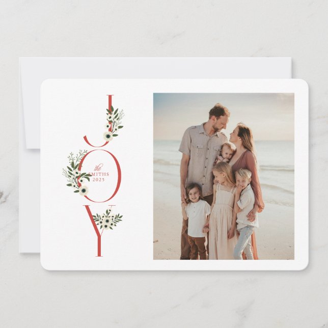 Cartão de Natal de Joia Botânica (Frente)