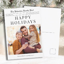 Cartão de Natal de Jornal com fotografia