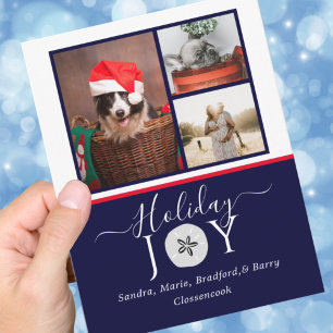 Cartão de Natal de Joy Sand em dólar de Marinho ná