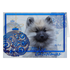 Cartão de Natal de Keeshond do Coletor de 2017