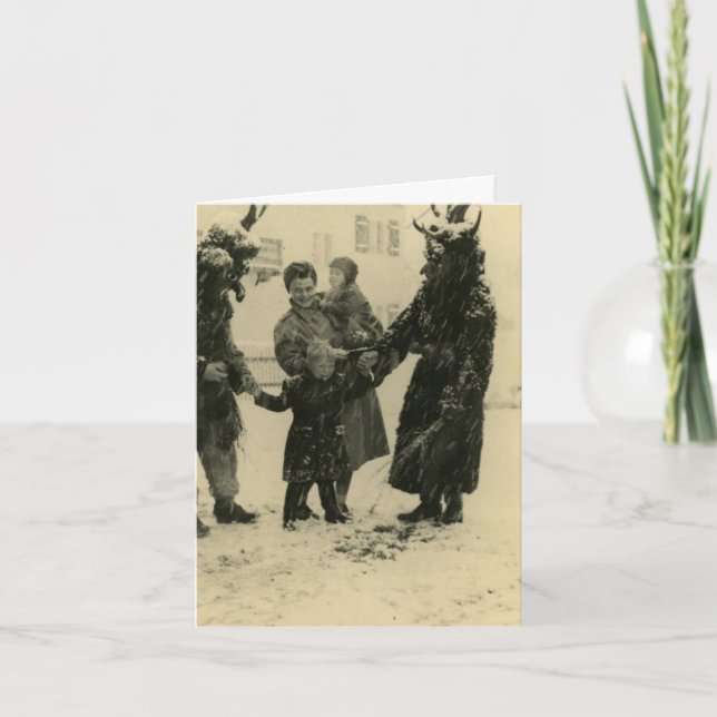 Cartão de Natal de Krampus (Frente)
