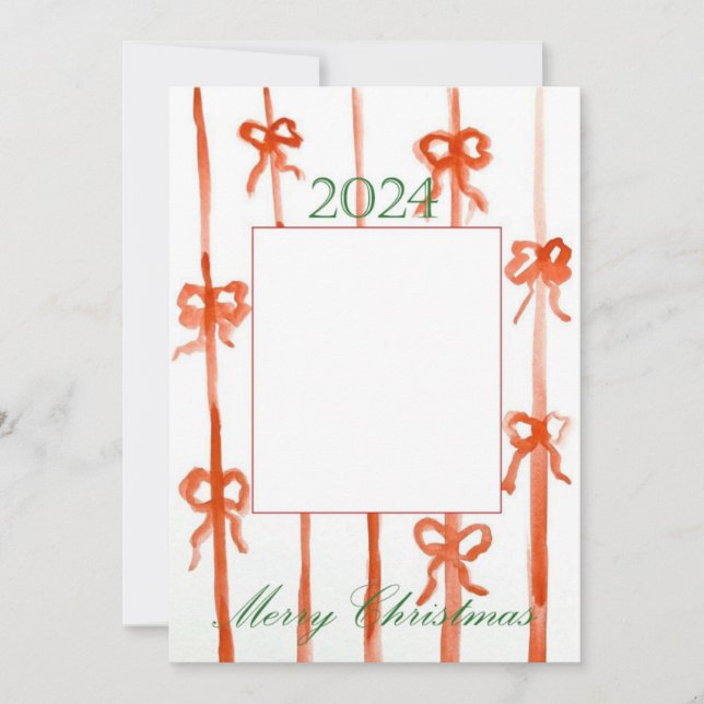 Cartão de Natal de Laço (Frente)