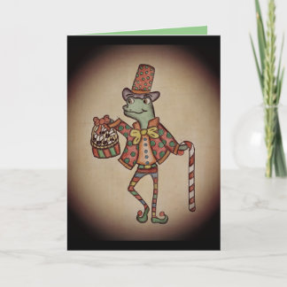 Cartão de Natal de Lagarto Engraçado