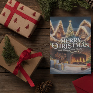 Cartão de Natal de Lareira