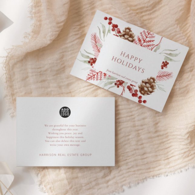 Cartão de Natal de Logotipo Comercial (Criador carregado)