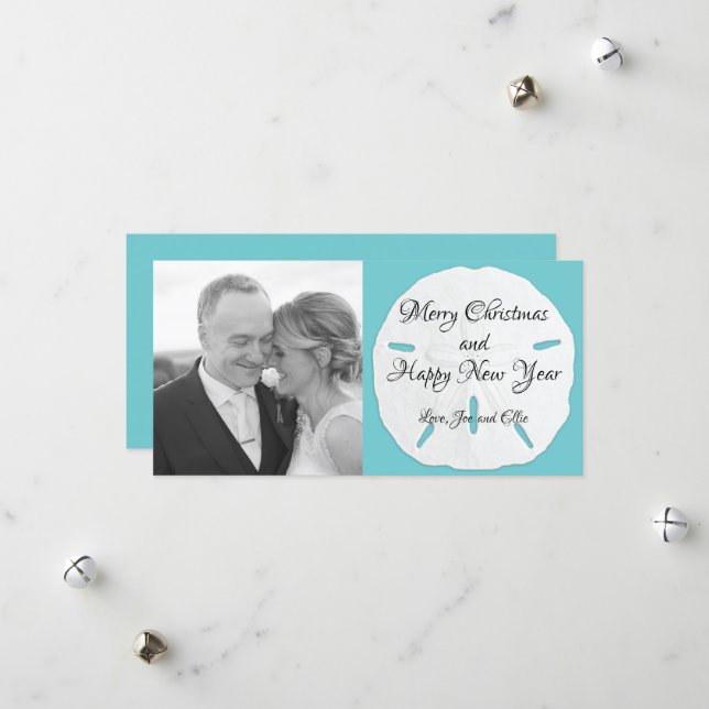 Cartão de Natal de Longo Dólar de Areia (Frente/Verso In Situ)