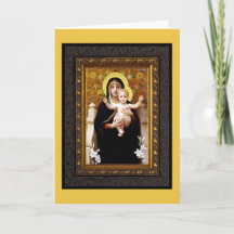 Cartão de Natal de Madonna e de Férias Infantis