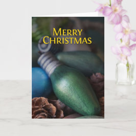 Cartão de Natal de Mão Verde Dobrada
