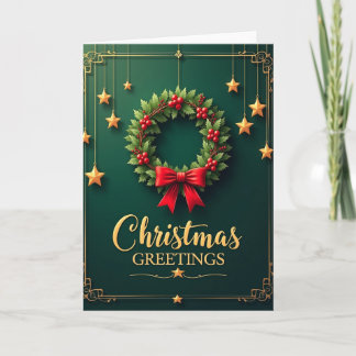 Cartão de Natal de Mirtilo Sempre-verde