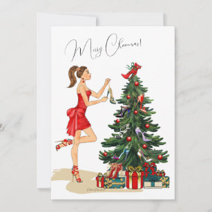 Cartão de Natal de Moda