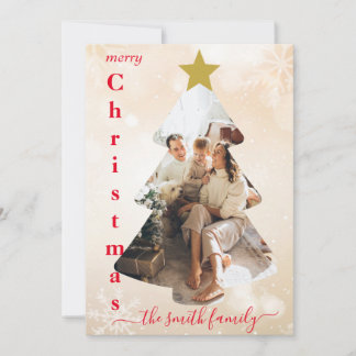 Cartão de Natal de Modelo de Fotografia Personaliz