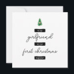 Cartão de Natal de Namorada minimalista<br><div class="desc">Cartão de Natal de Namorada minimalista</div>