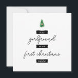 Cartão de Natal de Namorada minimalista<br><div class="desc">Cartão de Natal de Namorada minimalista</div>