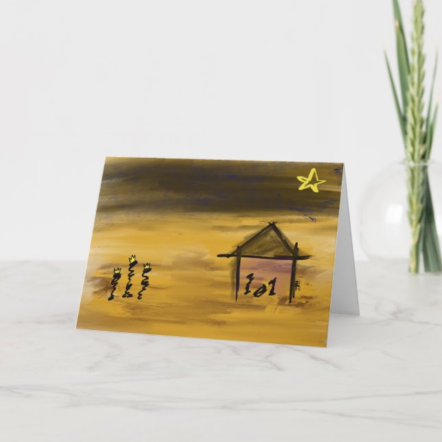 Cartão de Natal de Nascimento do cristo (Frente)