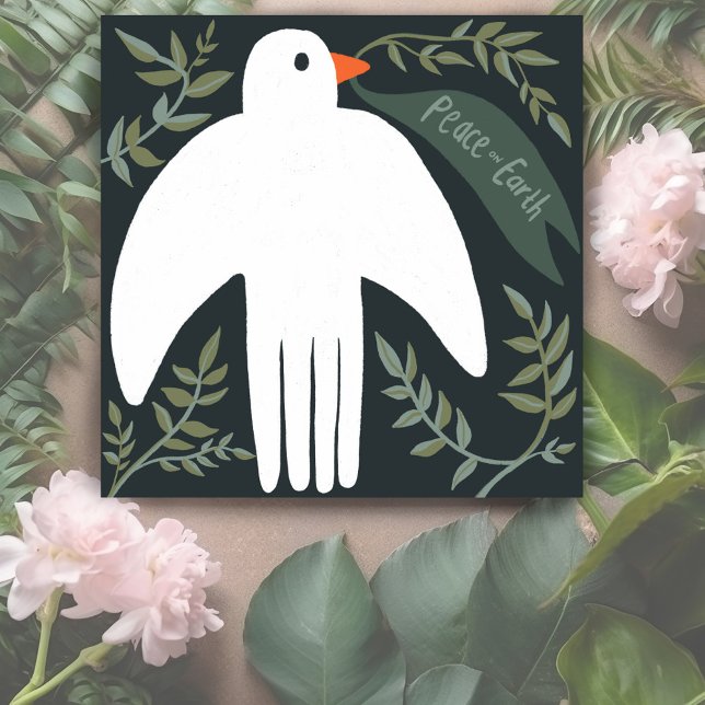 Cartão de Natal de Natal de Natal de Péssimo Porte (Charming Peace Dove Christmas Xmas Holiday Greeting Card
)