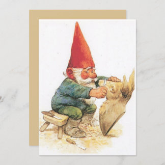 Cartão de Natal de Natal Gnome Vintage
