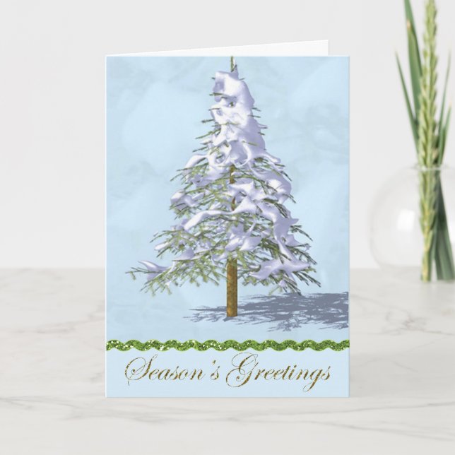 Cartão de Natal de Negócios Corporativo com Natal (Frente)