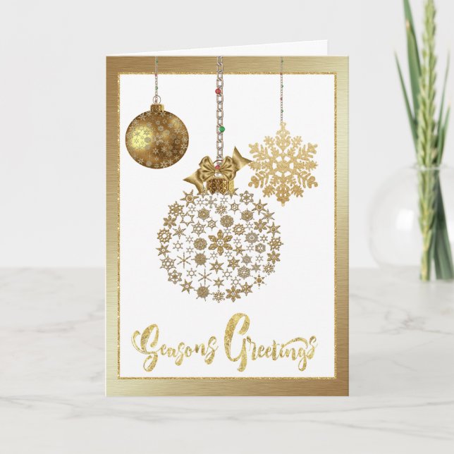 Cartão de Natal de Negócios Corporativo com Natal (Frente)