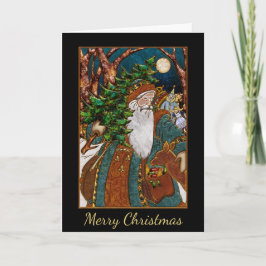 Cartão de Natal de Negócios Corporativo com Papais