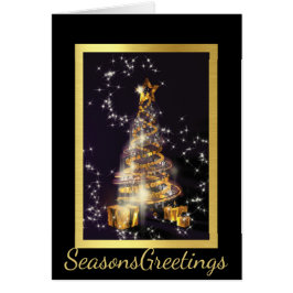 Cartão de Natal de Negócios Corporativo com T Nata