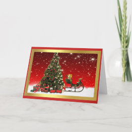 Cartão de Natal de Negócios Corporativo com T Nata