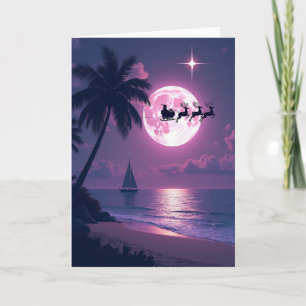 Cartão de Natal de Noite Tropical