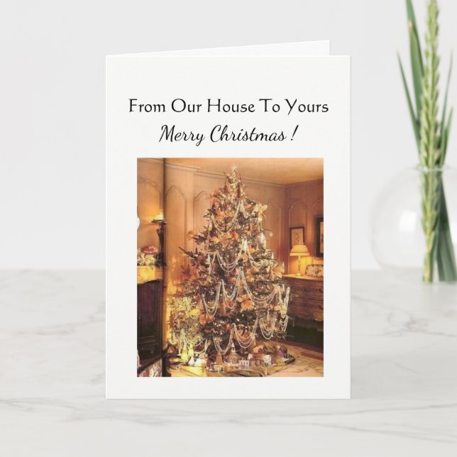 Cartão de Natal de nossa casa a seu (Frente)