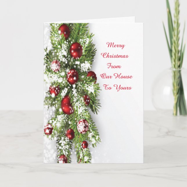 Cartão de Natal De Nossa Casa Para Você (Frente)