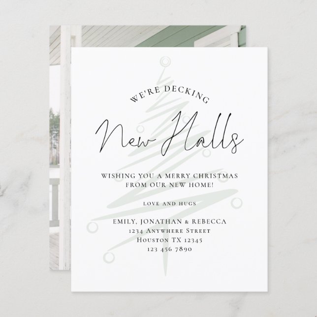 Cartão de Natal de Nova Árvore de Caixas Horárias (Frente/Verso)