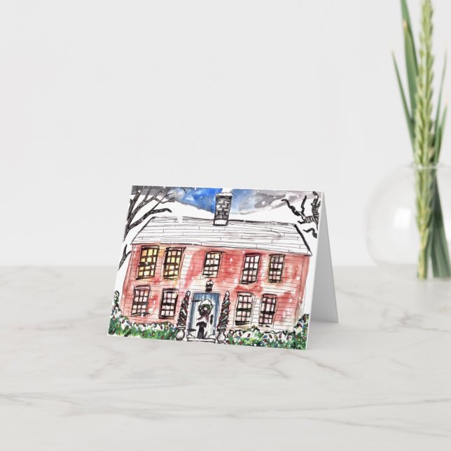 Cartão de Natal de Nova Inglaterra (Frente)