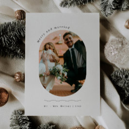 Cartão de Natal de Nova Manhã de Foto Minimalista