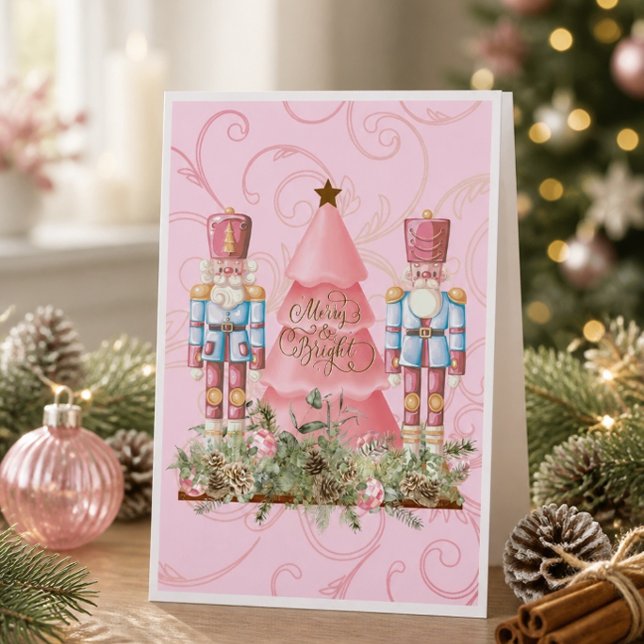 Cartão de Natal de Noz Nutcracker e Árvore de Nata (Criador carregado)