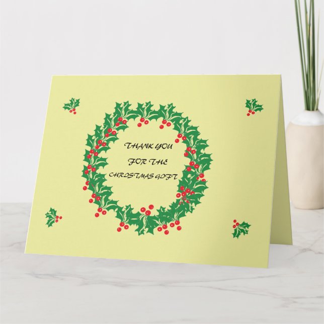 Cartão de Natal de Obrigado Dobrado (Frente)