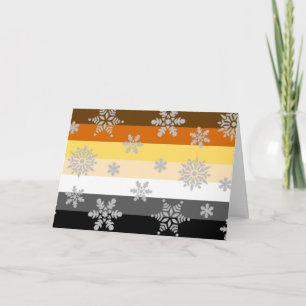 Cartão de Natal de Orgulho de Urso Gay Simples e E