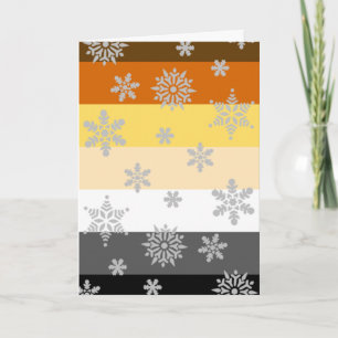 Cartão de Natal de Orgulho de Urso Gay Simples e E