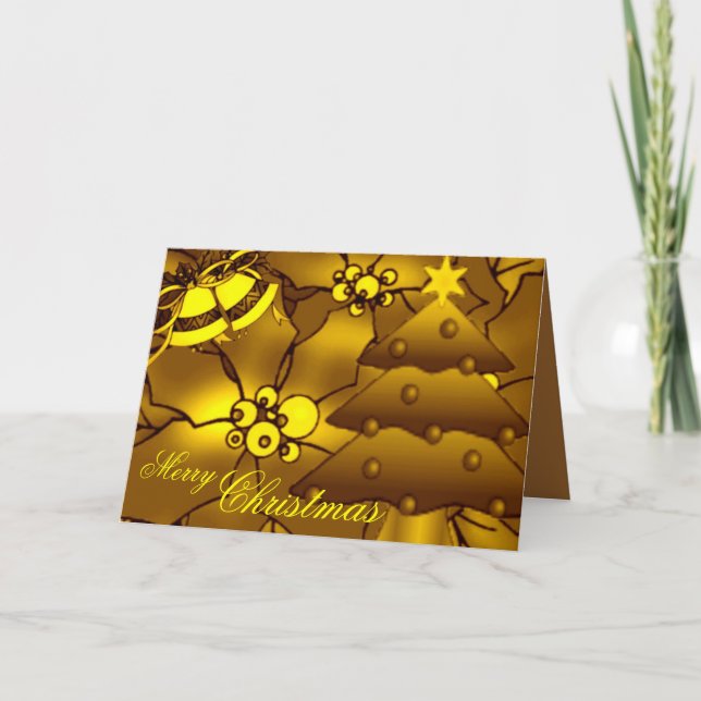 Cartão de Natal de ouro (Frente)