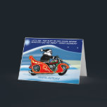 Cartão de Natal de Outlaw© do papai noel<br><div class="desc">Cartão de Natal de Outlaw© do papai noel 5os na série de Outlaw© do papai noel… O fora da lei do papai noel tem uma decisão para fazer… o passeio atrás de um grupo da rena ou para ir abaixo da estrada em sua motocicleta feita sob encomenda do trenó… a...</div>