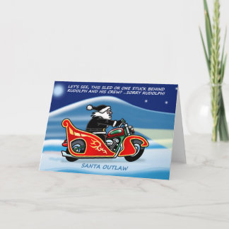 Cartão de Natal de Outlaw© do papai noel