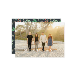 Cartão de Natal de Padrão de Feriado do Sobrenome 