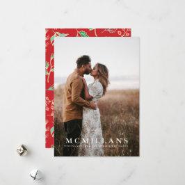 Cartão de Natal de Padrão de Feriado do Sobrenome 